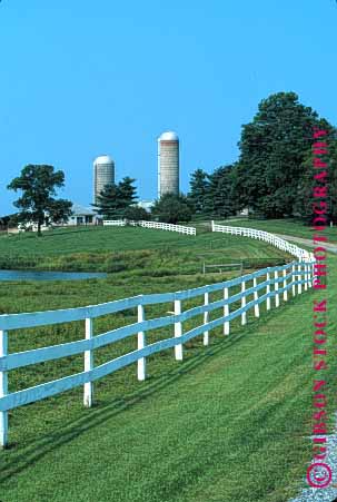 Stock Photo #1259: keywords - agriculture building buildings dairy elevator farm farms fence fences grain grass green landscape lush not pennsylvania ranch released rural scenery scenic silo silos vert white wood