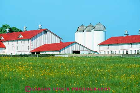 Stock Photo #13897: keywords -  agriculture angle angles barn barns building buildings corner corners cylinder cylinders cylindrical farm farming farms horz landscape multiple north pasture pastures peak peaks pennsylvania red right roof roofs scenery scenic shape shapes silo silos slope slopes square squares triangle triangles wales white