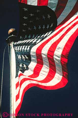 Stock Photo #3520: keywords -  american americana and banner blue flag national patriot patriotism red spangled spirit star states symbol united unity vert white