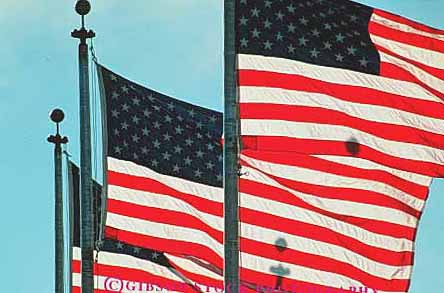 Stock Photo #3521: keywords -  american americana and banner blue dc flags horz national patriot patriotism red spangled spirit star states symbol united unity washington white wind