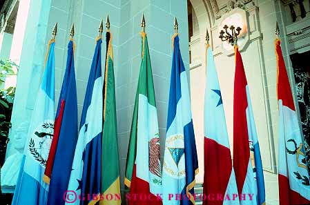 Stock Photo #12460: keywords -  american colorful columbia dc district fabric flag flags foreign garden horz international of organization pattern states variety washington