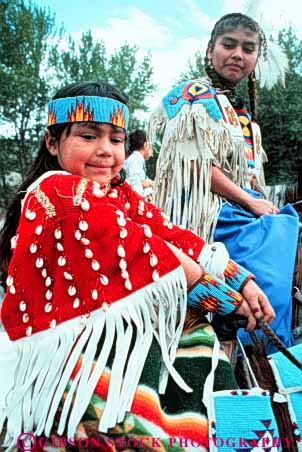 Stock Photo #3390: keywords -  american child costume dress historic horse indian native oregon reenactment reservation show springs vert warm