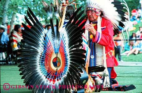 Stock Photo #1338: keywords -  american americana calgary canada ceremony costume dress era history horz indian living man native stampede traditional