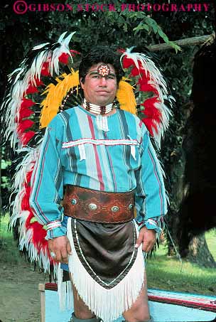 Stock Photo #15780: keywords -  american ceremonial color colorful costume costumed costumes decent dress ethnic heritage in indian indians lineage man minority native north people person released tradition traditional tribal tribe tribes vert
