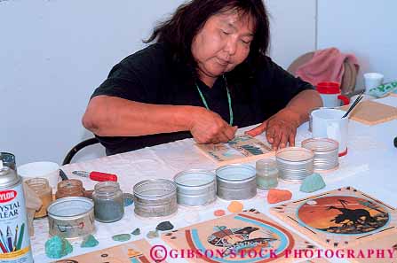 Stock Photo #15788: keywords -  american art artifact corners craft crafted crafting crafts decent ethnic four handicraft heritage horz indian indians lineage making mexico minority native new north paint painting people person sand skill tradition traditional tribal tribe woman