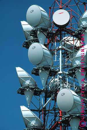 Stock Photo #1346: keywords -  communicate communications industry microwave radio technology telecommunications tower vert