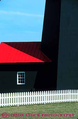 Stock Photo #6073: keywords -  angle angles architecture beacon black bright coast color colorful fence georgia historic history house island light lighthouse maritime ocean pattern picket protect red roof seaside shape shapes shore tall tower tybee vert warn warning