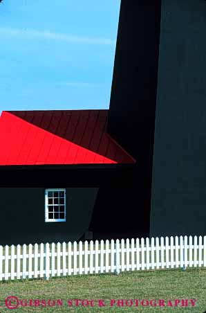 Stock Photo #6073: keywords - angle angles architecture beacon black bright coast color colorful fence georgia historic history house island light lighthouse maritime ocean pattern picket protect red roof seaside shape shapes shore tall tower tybee vert warn warning