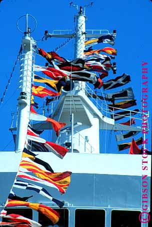 Stock Photo #1389: keywords -  boat clean colorful cruise flags liner new passenger relax ship signal sunshine travel trip vacation vert white wind