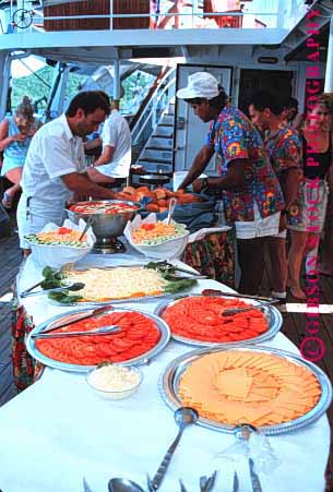 Stock Photo #1400: keywords -  adventure boat buffet cruise eat flyer food fun lunch meal ocean relax sail salad schooner sea service ship star summer travel trip tropical vacation vert warm