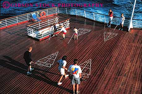 Stock Photo #1406: keywords - adventure america cruise horz ocean of recreation sea ship shuffleboard song summer travel trip tropical vacation war