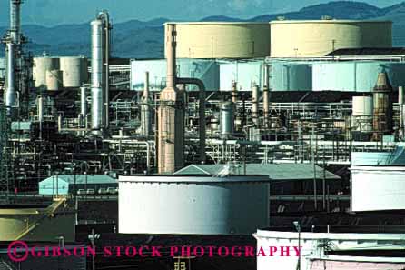 Stock Photo #1435: keywords - california crude energy environment equipment fuel gas horz industry machinery oil petroleum pipe pollution pressure process refine refinery rodeo storage system tanks technology
