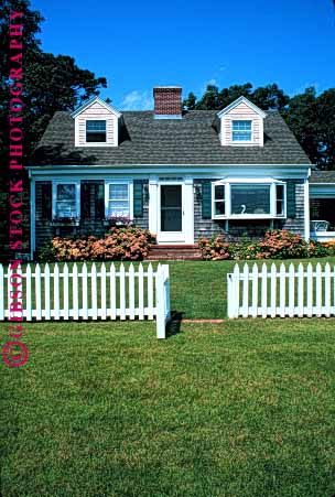 Stock Photo #1440: keywords -  abode architecture cape cod dwelling england estate expensive family home house investment new property quarters real released residence residential shelter suburb vert