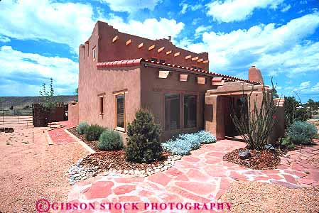 Stock Photo #17064: keywords - adobe albuquerque architecture brown building buildings desert design home homes horz house houses landscape landscaped landscaping mexico new pueblo regional residence residential southwest stucco style west western