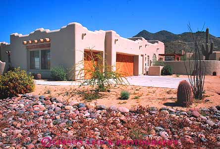 Stock Photo #17067: keywords - adobe architecture arizona brown building buildings cactus desert design home homes horz house houses landscape landscaped landscaping pueblo regional released residence residential scottsdale southwest stucco style west western