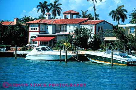 Stock Photo #6066: keywords -  beach boat boats canal class exclusive expensive high home homes horz house income intercoastal luxury mansion miami neighborhood river scale up upper water yacht yachts