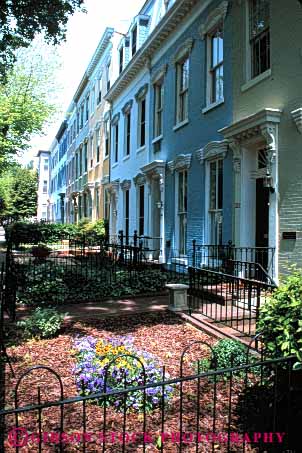 Stock Photo #6067: keywords -  architecture buildings capitol close hill home house houses narrow national neighbor neighborhood residence resident residential row same side tall tight together vert washington