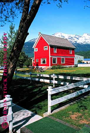 Stock Photo #1467: keywords -  abode alaska country dwelling estate expensive family home house investment property real residence residential shelter skagway vert