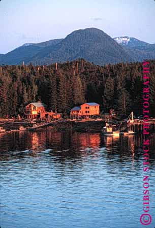 Stock Photo #1468: keywords - abode acre alaska boat coastal dock dusk dwelling estate expensive family home homes house investment landscape lot mountain ocean open property quarters ranch real residence residential rural sea shelter shore solitude space vert water