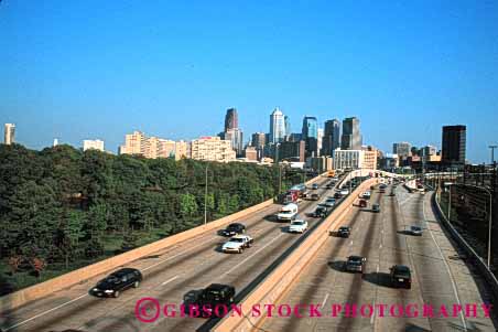 Stock Photo #1479: keywords - auto car city commute drive freeway highway horz interstate move pavement pennsylvania philadelphia road street suburb traffic transportation truck vehicle