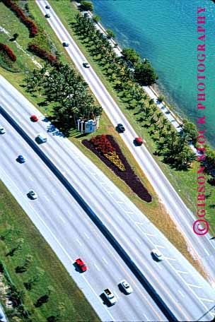Stock Photo #1482: keywords -  aerial auto car city commute drive florida freeway highway interstate miami move pavement road street suburb traffic transportation truck vehicle vert