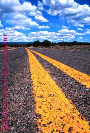 Stock Photo #1485: keywords -  close drive highway horizon landscape mexico new open pavement road route scenic street stripe travel up vert