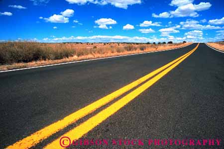 Stock Photo #1488: keywords -  desert drive highway horizon horz landscape mexico new open pavement road route scenic street stripe travel