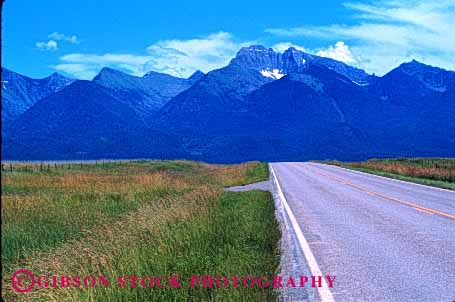 Stock Photo #1494: keywords -  asphalt horz landscape montana mountain open remote road rural scenic wilderness