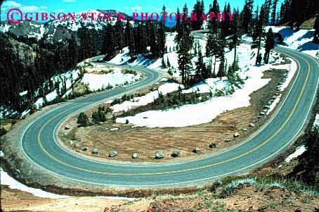 Stock Photo #1495: keywords -  asphalt california curve horz landscape lassen mountain mt. open remote road round rural scenic slow turn wilderness