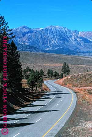 Stock Photo #1498: keywords -  asphalt california landscape mountain mountains open remote road rural scenic sierra vert wilderness