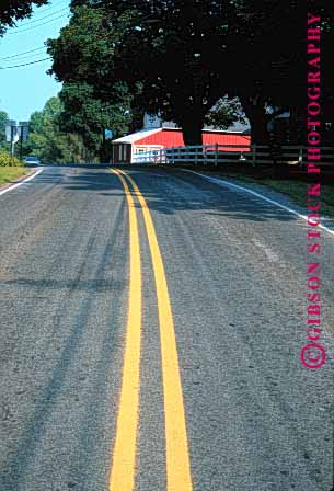 Stock Photo #1504: keywords -  barn curve dangerous farm landscape pavement pennsylvania remote risk road route rural scenic solitary street stripe vert wild winding