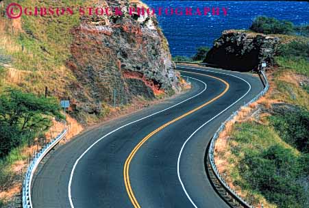 Stock Photo #1521: keywords - clean coast country countryside curve hawaii horz landscape maui ocean remote road route rural scenic seascape shore street view