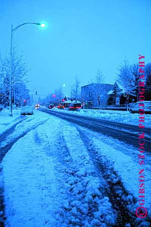 Stock Photo #1525: keywords -  alone california cold country countryside danger dim dusk landscape lights low mount reduced remote risk road route rural shasta slippery snow storm street town vert visibility winter