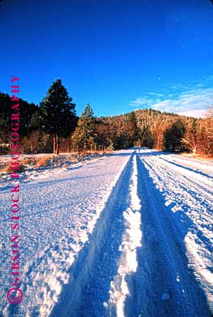 Stock Photo #1529: keywords -  california cold country countryside danger landscape mount remote risk road route rural shasta slippery snow storm street vert winter