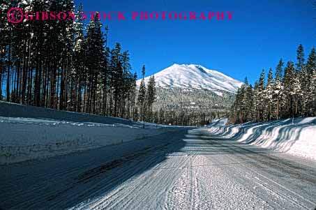 Stock Photo #1533: keywords -  bachelor cold country countryside danger forest horz landscape mount mountain oregon remote risk road route rural slippery snow storm street winter