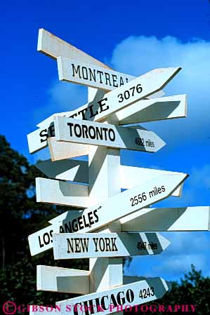 Stock Photo #6191: keywords -  aim array arrow cities city citys cluster direct direction directions locate location many name names navigate navigation point post sign signs vert white