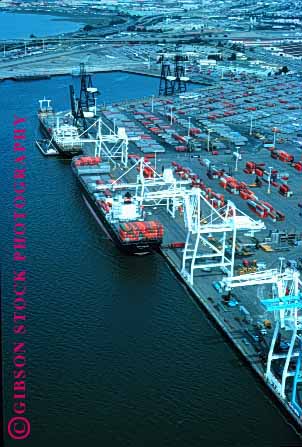 Stock Photo #1577: keywords -  bay california commerce container crane francisco industry oakland of port san ship shipping transportation vert