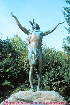 Stock Photo #16190: keywords - american art artistic charlemont create creative hail indian massachusetts metal mohawk monument native outdoor outside people person public sculpture sculptures statue statues steel sunrise trail vert