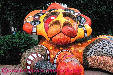 Stock Photo #1597: keywords - abstract art colorful create horz statue