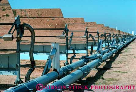 Stock Photo #1609: keywords - absorb alternative california collect convert electricity energy environment equipment heat high horz industry luz parabolic power reflect research site solar sun technology utilization