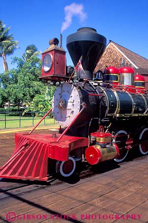 Stock Photo #3382: keywords -  antique excursion hawaii historic history horz kaanapali lahaina locomotive maui railroad restored tour train