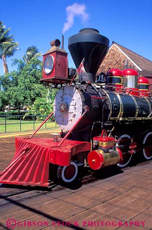 Stock Photo #3382: keywords - antique excursion hawaii historic history horz kaanapali lahaina locomotive maui railroad restored tour train