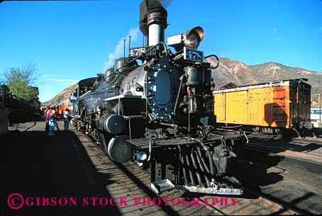 Stock Photo #1620: keywords - black colorado durango engine equipment excursion horz industry locomotive machine railroad shipping steam train transportation