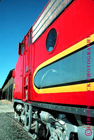 Stock Photo #1623: keywords -  california colorful engine equipment industry locomotive machine museum railroad red shipping state train transportation vert