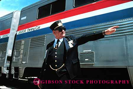 Stock Photo #1624: keywords -  amtrak career conductor direct horz income industry job model passenger professional railroad released service shipping train transportation uniform work