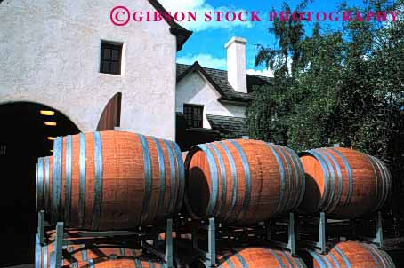 Stock Photo #1655: keywords -  aging barrels carmel chateau ferment horz julien wine winery wood