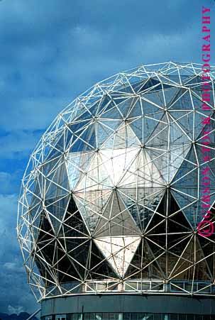 Stock Photo #1678: keywords -  angle center dome engineering geodesic geometric geometry hexagon metal pattern round science steel triangle vancouver vert