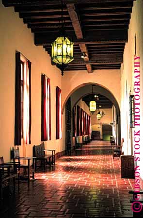 Stock Photo #1683: keywords -  arch architecture barbara courthouse floor furniture hall interior santa spanish tile vert