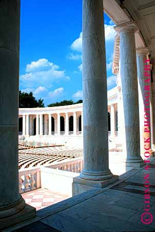 Stock Photo #1689: keywords - amphitheater ancient architecture arlington bearing clean column greek load memorial pillar post revival roman support traditional vert white