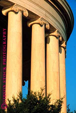 Stock Photo #1692: keywords -  ancient architecture bearing column greek jefferson load memorial pillar post revival roman support traditional vert